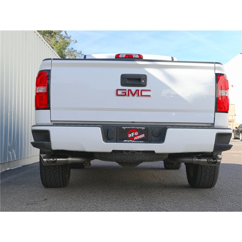aFe Power | Gemini XV 3 IN 304 Stainless Steel Cat-Back Exhaust System w/Cut-Out Polished - Silverado / Sierra 1500 4.3L / 5.3L 