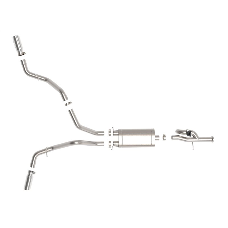 aFe Power | Gemini XV 3 IN 304 Stainless Steel Cat-Back Exhaust System w/Cut-Out Polished - Silverado / Sierra 1500 4.3L / 5.3L 