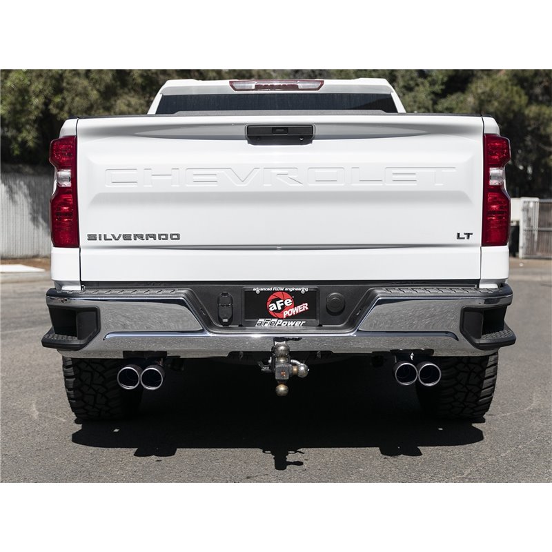 aFe Power | Gemini XV 3 IN 304 Stainless Steel Cat-Back Exhaust System w/Cut-Out Black - Silverado / Sierra 1500 / Limited 5.3L 