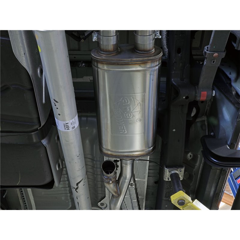 aFe Power | Gemini XV 3 IN 304 Stainless Steel Cat-Back Exhaust System w/Cut-Out Black - Silverado / Sierra 1500 / Limited 5.3L 