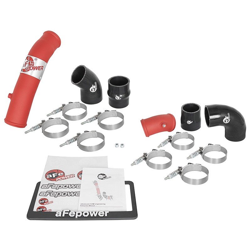 aFe Power | BladeRunner 2-1/4 IN/2-1/2 IN Aluminum Hot and Cold Charge Pipe Kit Red - Civic 2.0T 2017-2021