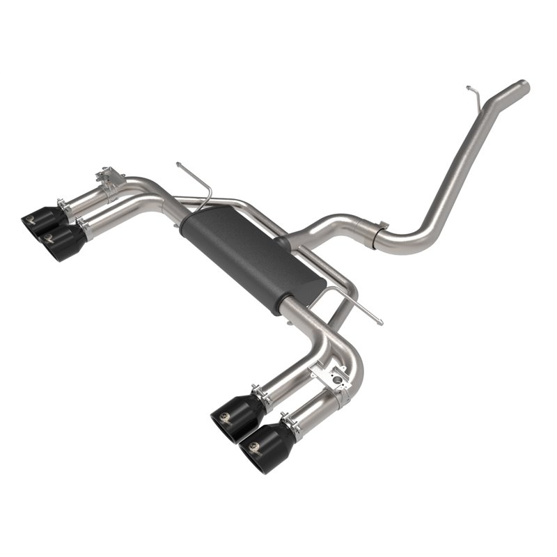 aFe Power | MACH Force-Xp 3 IN to 2-1/2 IN Stainless Steel Cat-Back Exhaust System Black - S3 2.0T 2015-2020