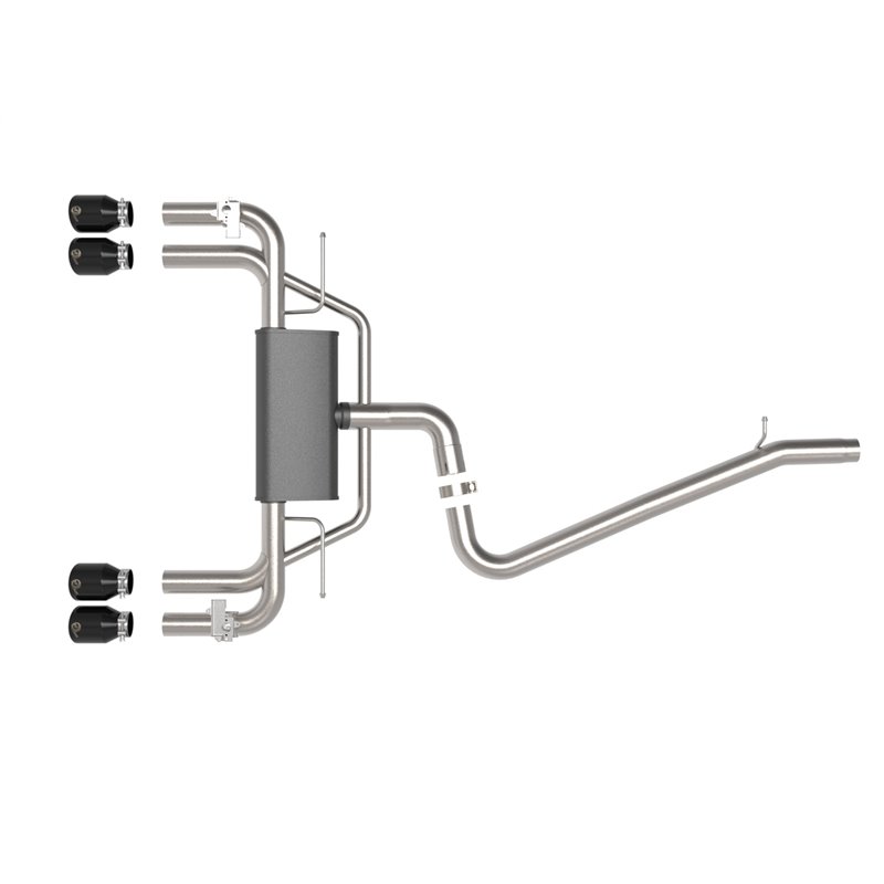 aFe Power | MACH Force-Xp 3 IN to 2-1/2 IN Stainless Steel Cat-Back Exhaust System Black - S3 2.0T 2015-2020