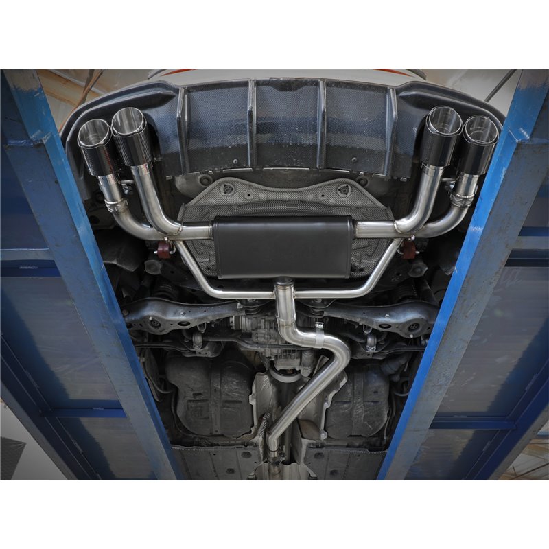 aFe Power | MACH Force-Xp 3 IN to 2-1/2 IN Stainless Steel Cat-Back Exhaust System Polished - S3 2.0T 2015-2020