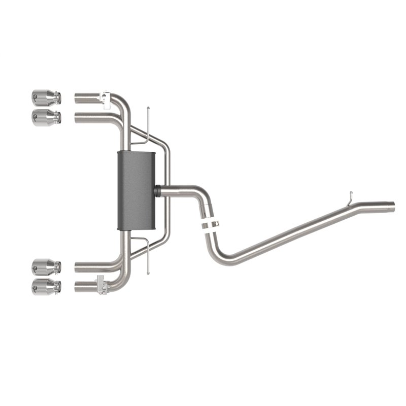 aFe Power | MACH Force-Xp 3 IN to 2-1/2 IN Stainless Steel Cat-Back Exhaust System Polished - S3 2.0T 2015-2020