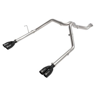 aFe Power | Vulcan Series 3 IN to 2-1/2 IN Stainless Steel Cat-Back Exhaust System Black - Gladiator 3.0L 2021-2023