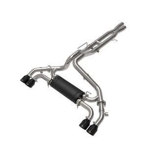 aFe Power | Vulcan Series 2-1/2 IN to 3 IN Stainless Steel Cat-Back Exhaust System Black - Wrangler (JL) 6.4L 2021-2023