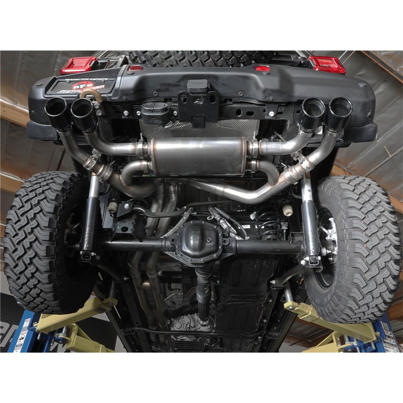 aFe Power | Vulcan Series 2-1/2 IN to 3 IN Stainless Steel Cat-Back Exhaust System Polished - Wrangler (JL) 6.4L 2021-2023
