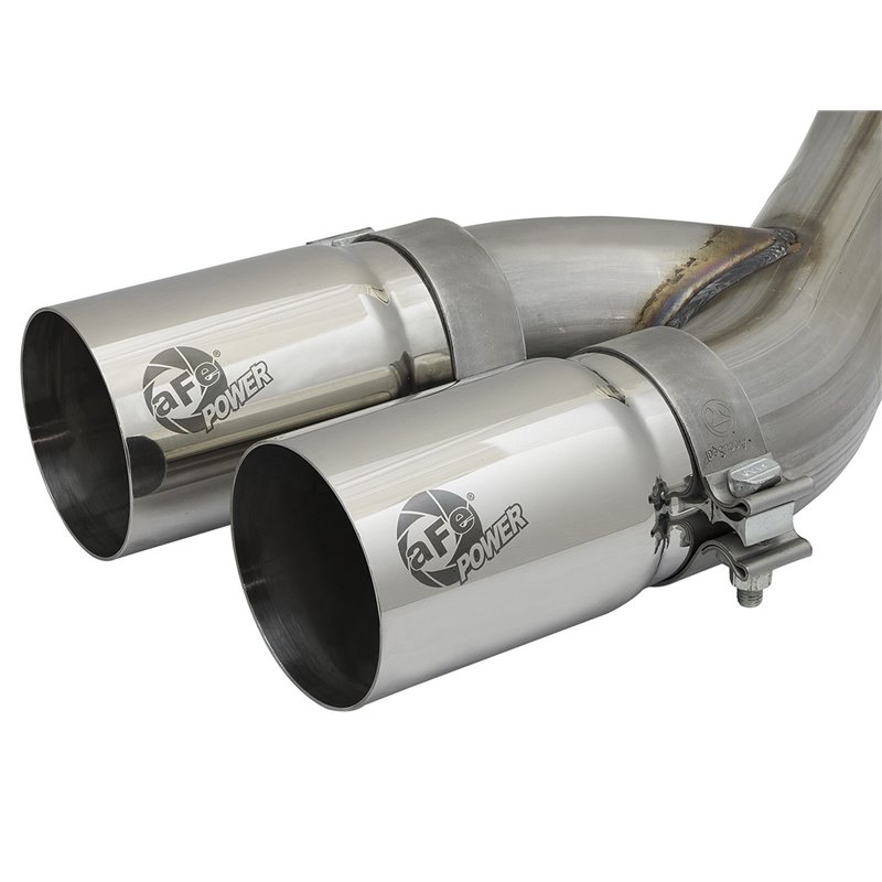 aFe Power | Rebel Series 3-1/2 IN Stainless Steel Cat-Back Exhaust System w/Polish Tip - Ram 2500 / 3500 6.4L 2019-2022