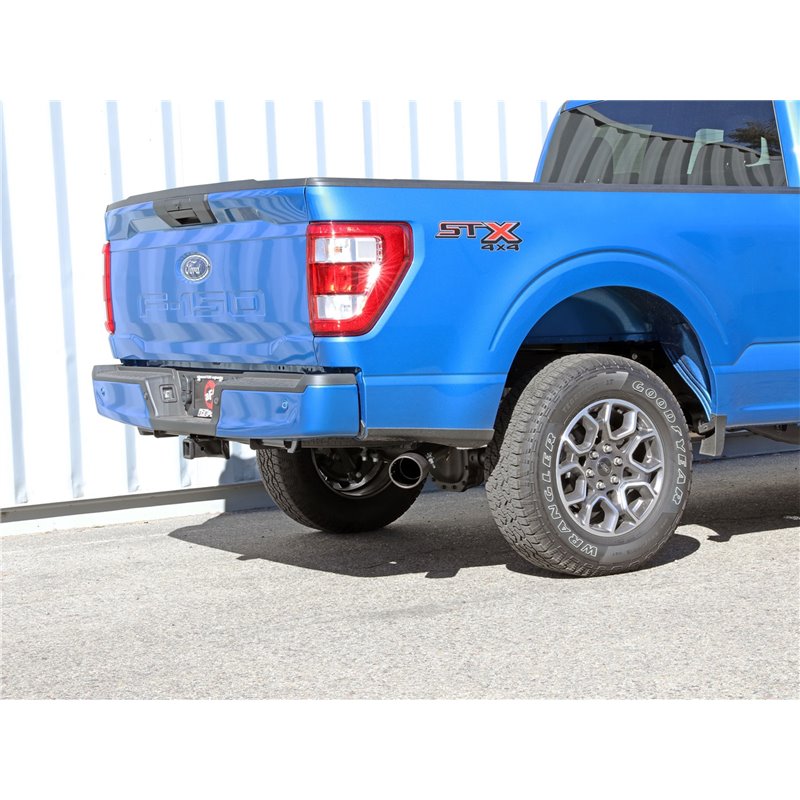 aFe Power | Apollo GT Series 3 IN to 3-1/2 IN 409 SS Cat-Back Exhaust System w/Black Tip - F-150 2.7T / 3.5T 2021-2023
