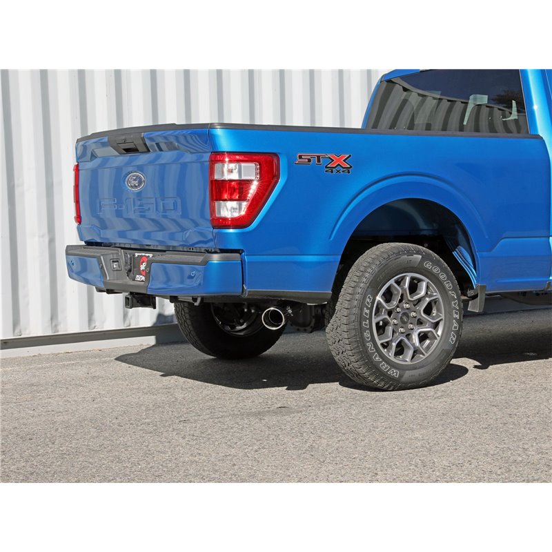 aFe Power | Apollo GT Series 3 IN to 3-1/2 IN 409 SS Cat-Back Exhaust System w/Polish Tip - F-150 2.7T / 3.5T 2021-2023