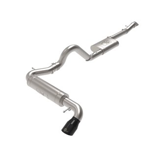 aFe Power | Apollo GT Series 3 IN 409 Stainless Steel Cat-Back Exhaust System w/Black Tip - Bronco 2.3T / 2.7T 2021-2023