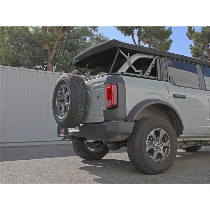 aFe Power | Apollo GT Series 3 IN 409 Stainless Steel Cat-Back Exhaust System w/Black Tip - Bronco 2.3T / 2.7T 2021-2023