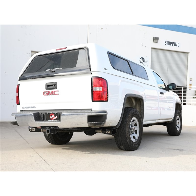 aFe Power | Apollo GT Series 3 IN Cat-Back Exhaust System w/Dual Rear-Side Exit Black Tips - Silverado / Sierra 1500 2009-2018