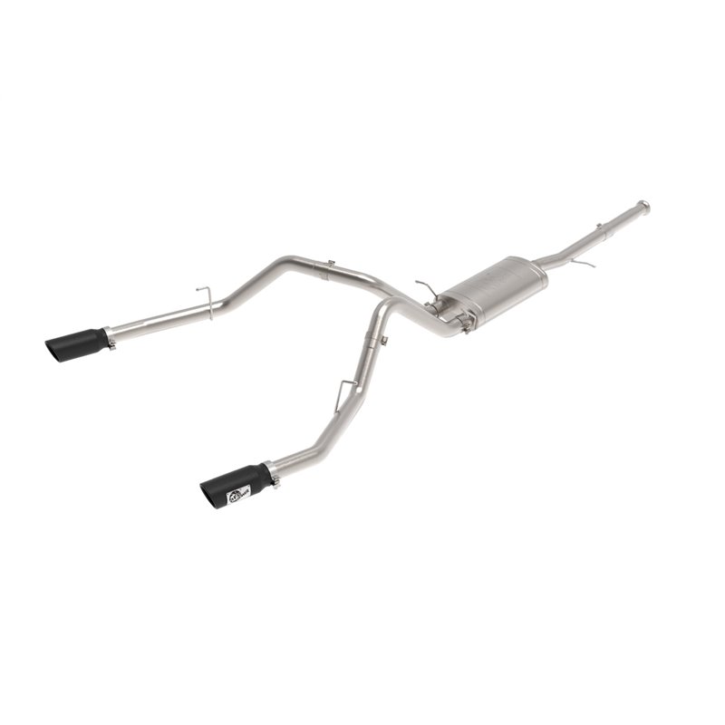 aFe Power | Apollo GT Series 3 IN Cat-Back Exhaust System w/Dual Rear Exit w/Black Tips - Silverado / Sierra 1500 2009-2018