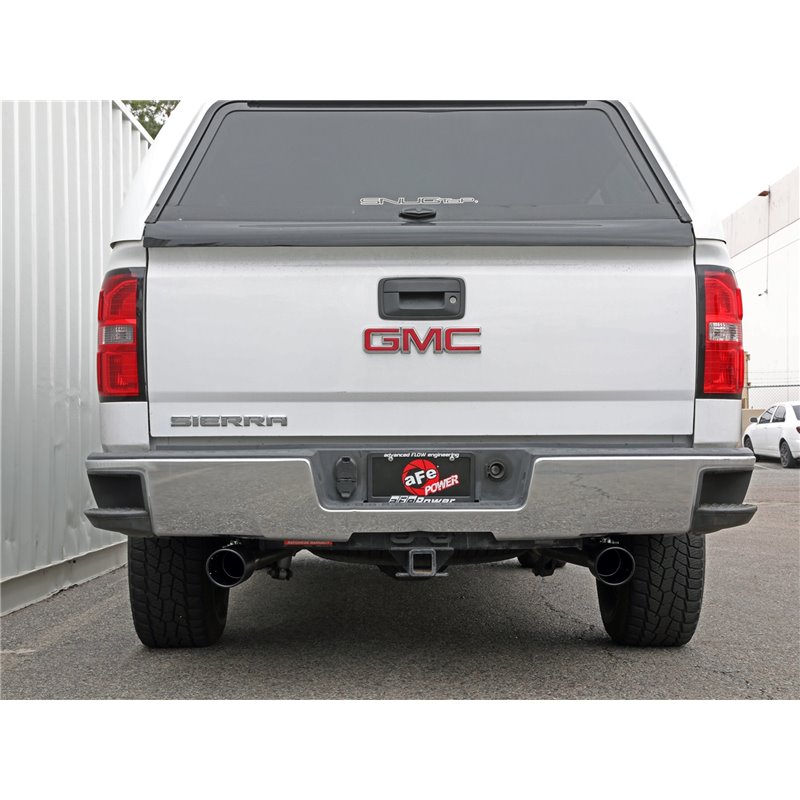 aFe Power | Apollo GT Series 3 IN Cat-Back Exhaust System w/Dual Rear Exit w/Black Tips - Silverado / Sierra 1500 2009-2018