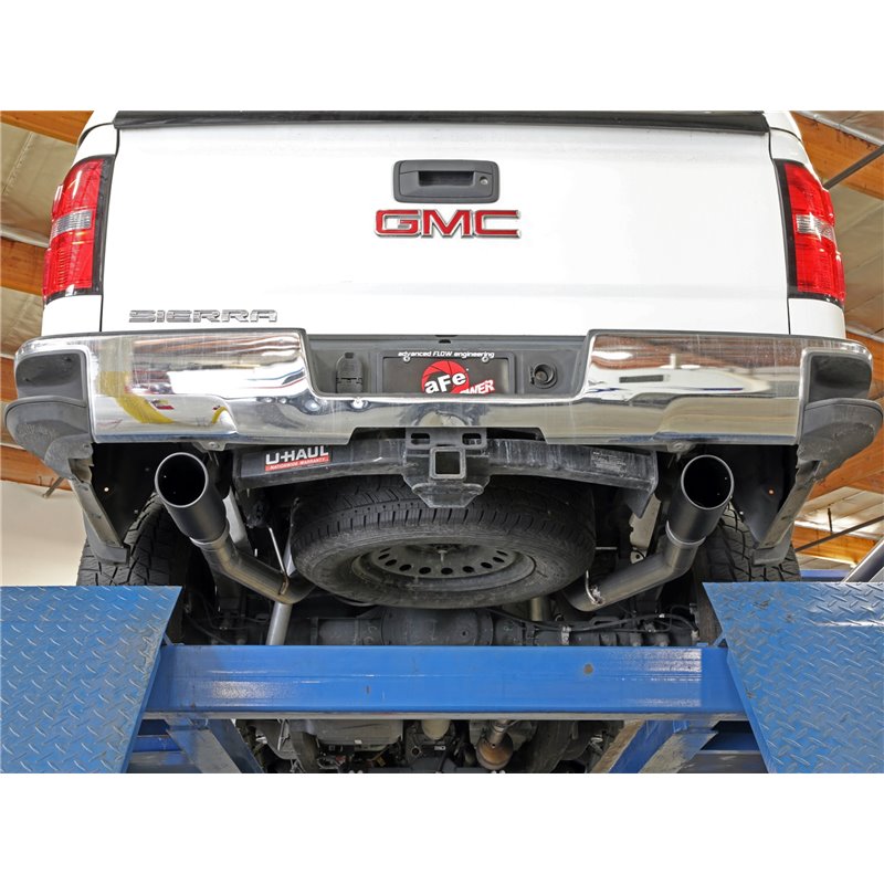 aFe Power | Apollo GT Series 3 IN Cat-Back Exhaust System w/Dual Rear Exit w/Black Tips - Silverado / Sierra 1500 2009-2018