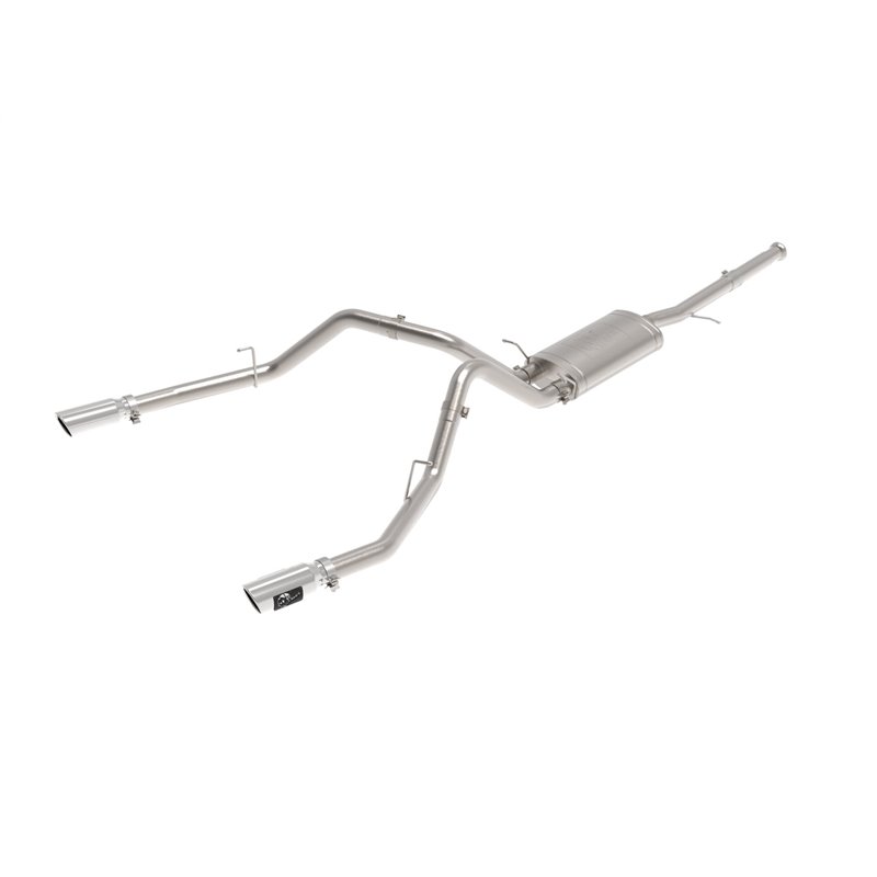 aFe Power | Apollo GT Series 3 IN Cat-Back Exhaust System w/Dual Rear Exit w/Polish Tips - Silverado / Sierra 1500 2009-2018