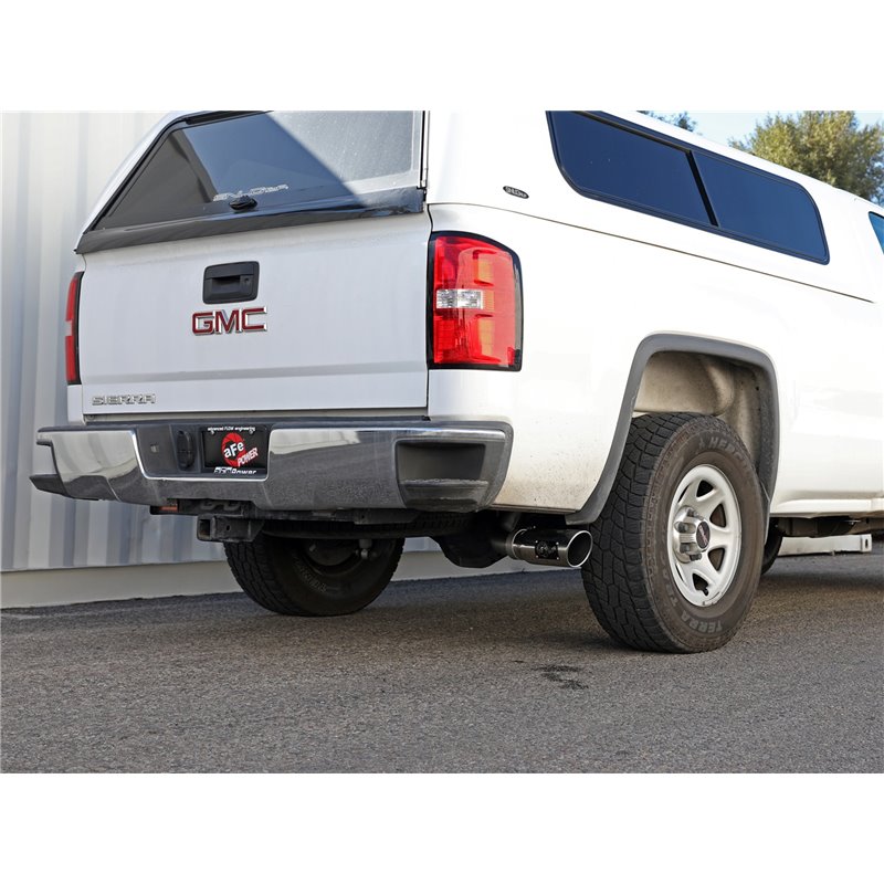 aFe Power | Apollo GT Series 3 IN 409 Stainless Steel Cat-Back Exhaust System w/Polished Tip - Silverado / Sierra 1500 2009-2018