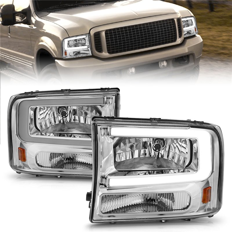 Anzo USA | Crystal Headlight Set - Excursion / F-250 / F-350 2000-2004