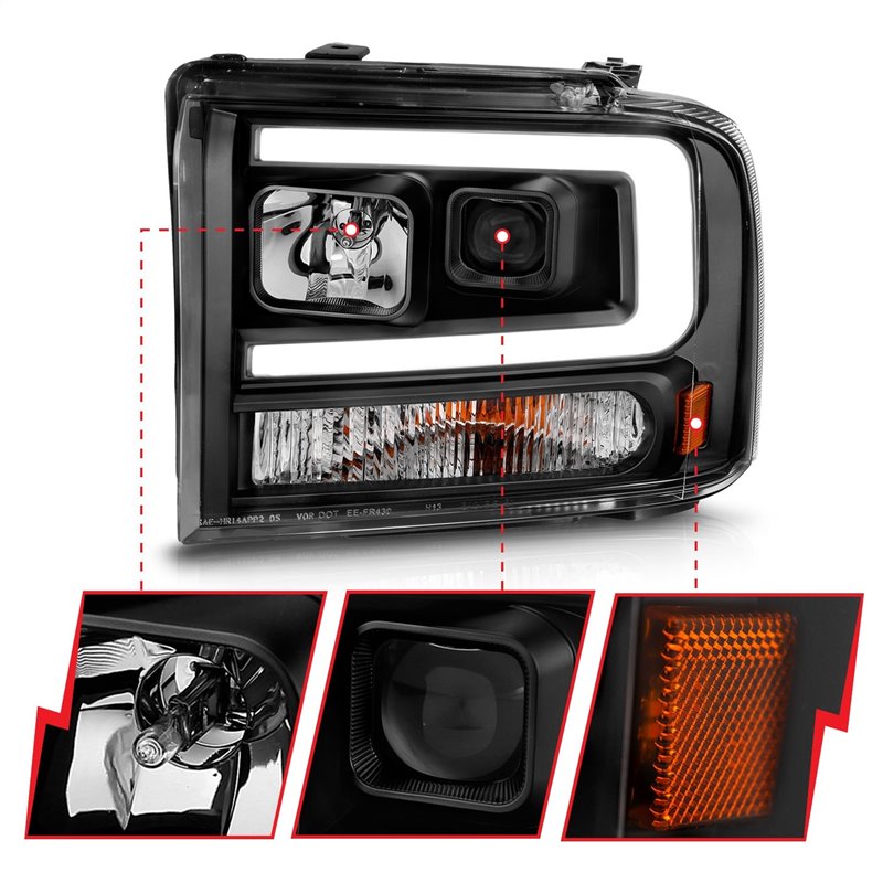 Anzo USA | Projector Headlight Set - Excursion / F-250 / F-350 2005-2007