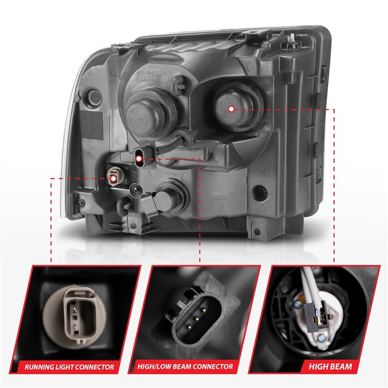 Anzo USA | Projector Headlight Set - Excursion / F-250 / F-350 2005-2007