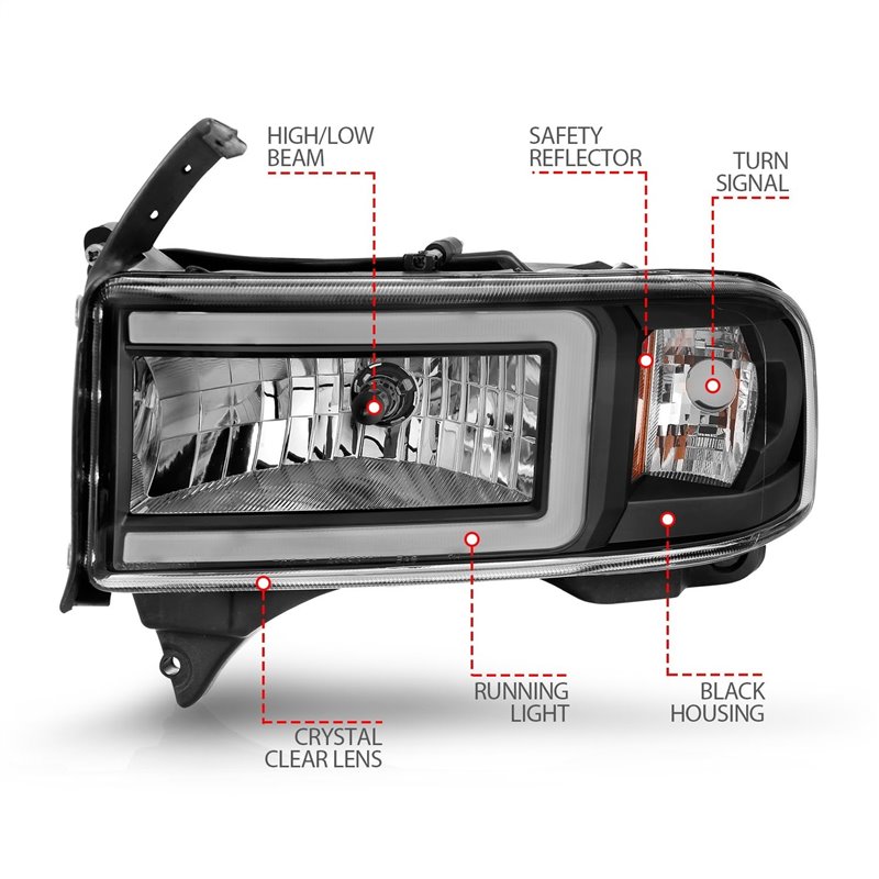 Anzo USA | LED Crystal Headlight - Ram 1500 / 2500 / 3500 2000-2002