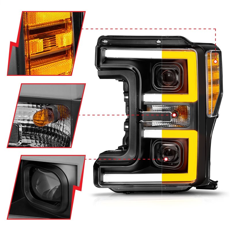 Anzo USA | LED Projector Headlight - F-250 / F-350 2017-2019