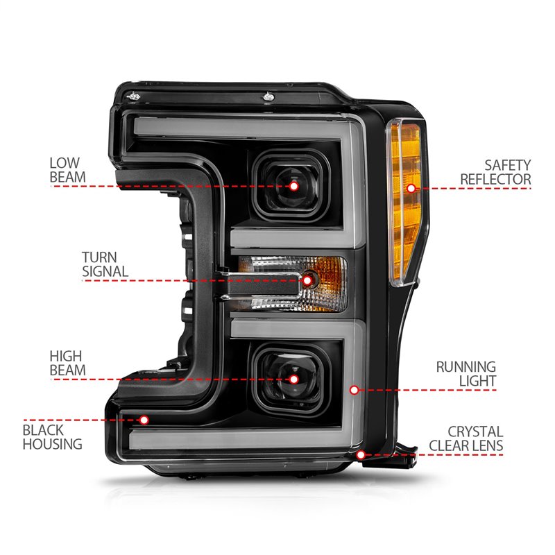 Anzo USA | LED Projector Headlight - F-250 / F-350 2017-2019