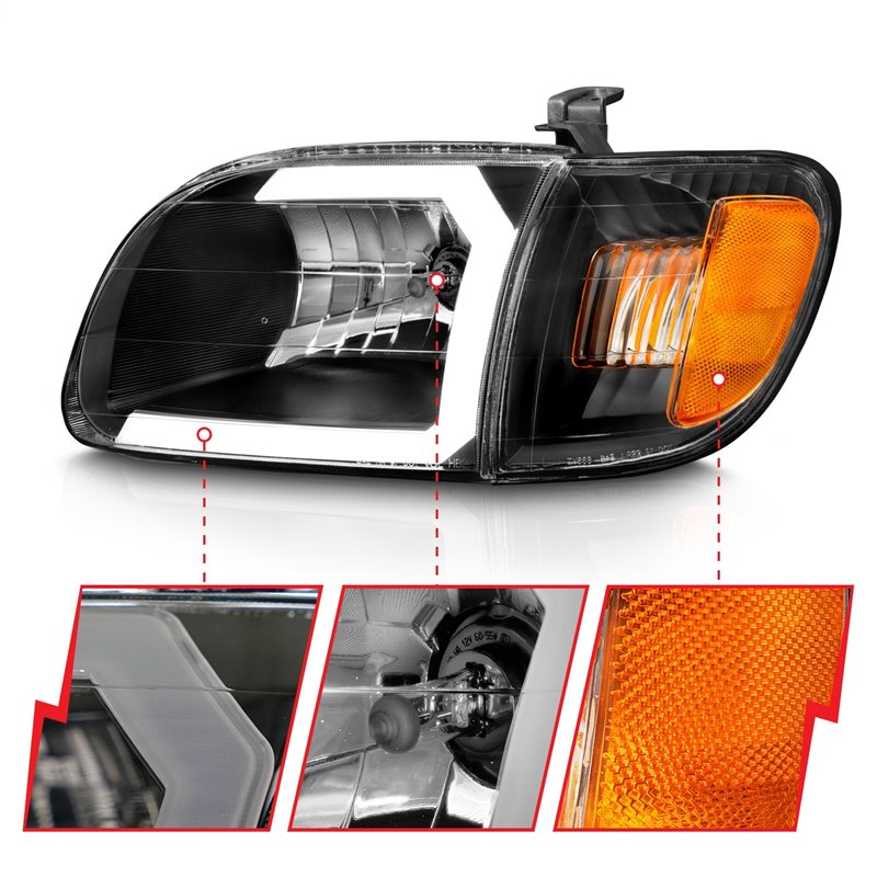 Anzo USA | Crystal Headlight Set - Tundra 3.4L / 4.7L 2000-2004
