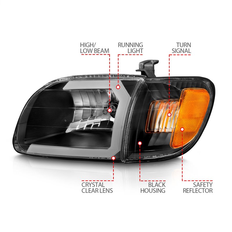 Anzo USA | Crystal Headlight Set - Tundra 3.4L / 4.7L 2000-2004