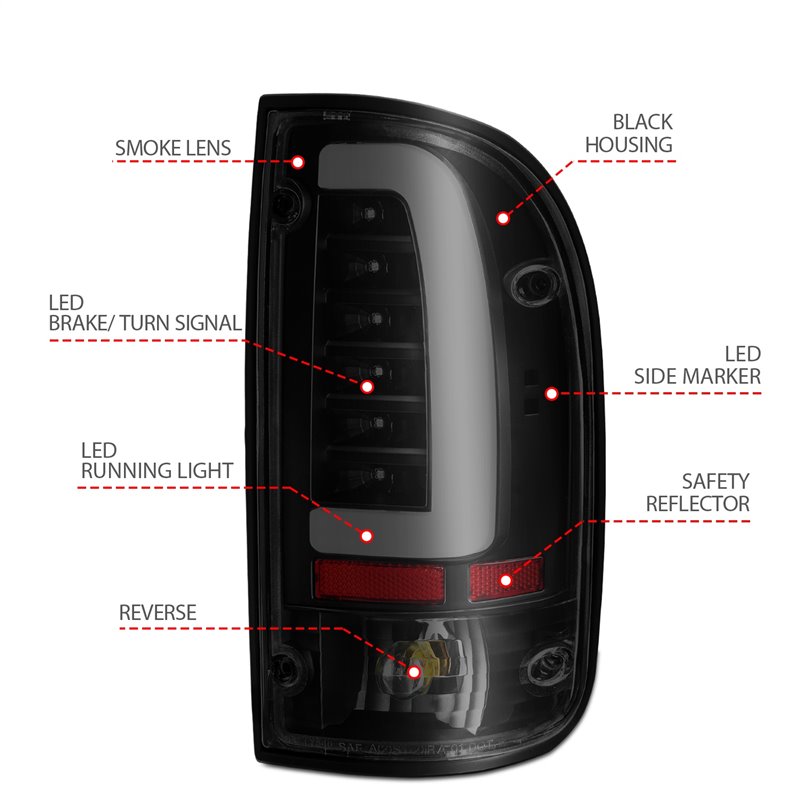 Anzo USA | LED Tail Light - Tacoma 2.4L / 2.7L / 3.4L 1995-2000