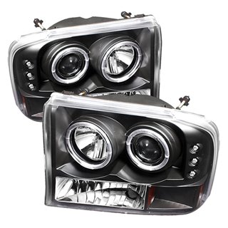 Spyder | Halo LED Projector Headlights - Excursion / F-250 2000-2004