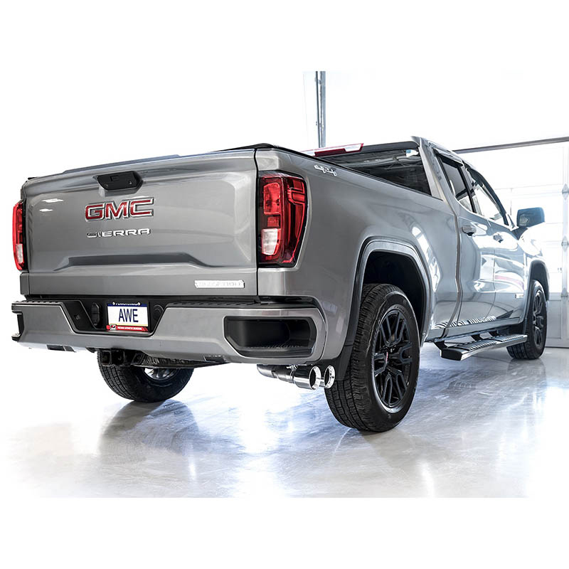 AWE Tuning | 0FG Cat-Back Exhaust Chrome Tips - Silverado / Sierra 1500 / Limited 5.3L 2019-2023