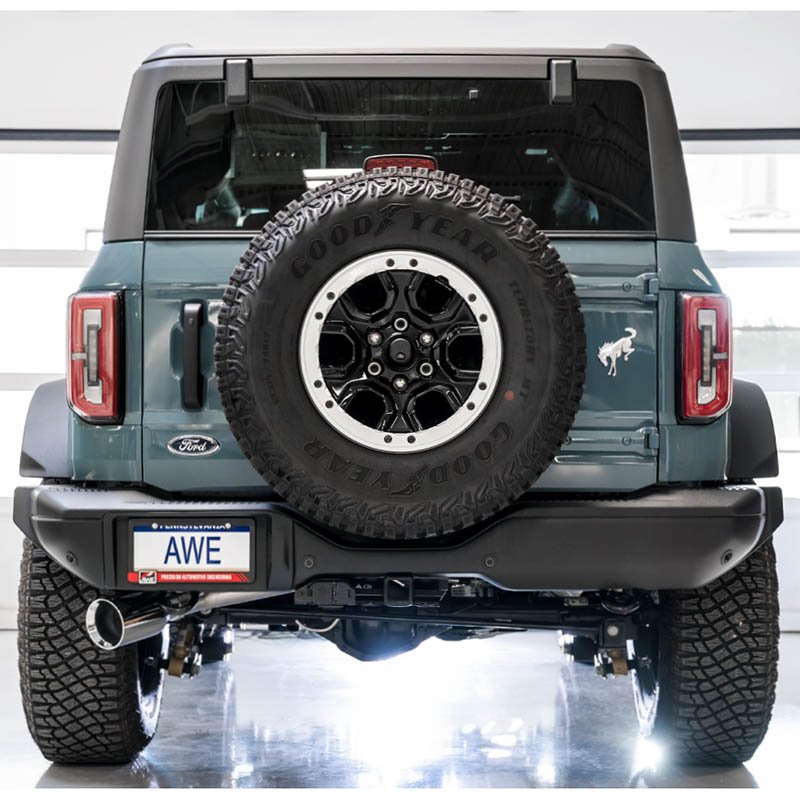 AWE Tuning | 0FG Cat-Back Exhaust (Single 5" Chrome Tip) - Bronco 2.3T / 2.7T 2021-2023