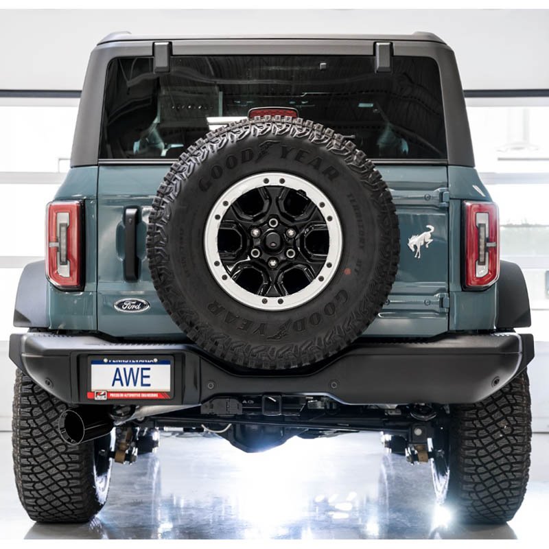 AWE Tuning | 0FG Cat-Back Exhaust (Single 5" Black Tip) - Bronco 2.3T / 2.7T 2021-2023