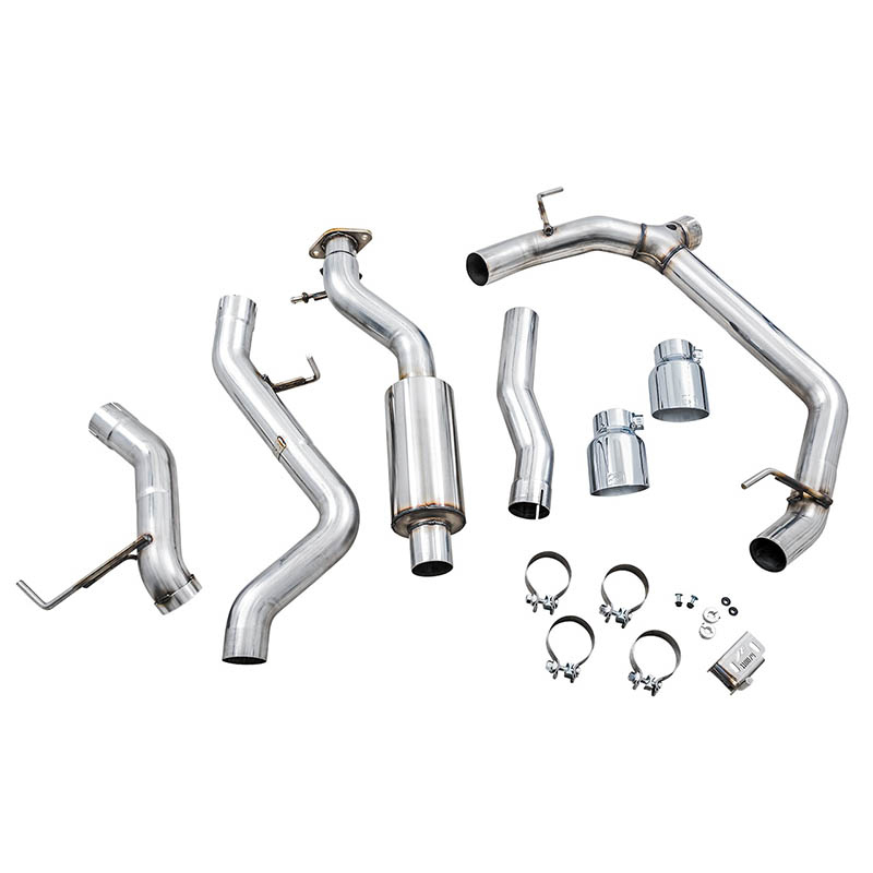 AWE Tuning | 0FG Cat-Back Exhaust (Dual 4.5" Chrome Tips) - Bronco 2.3T / 2.7T 2021-2023