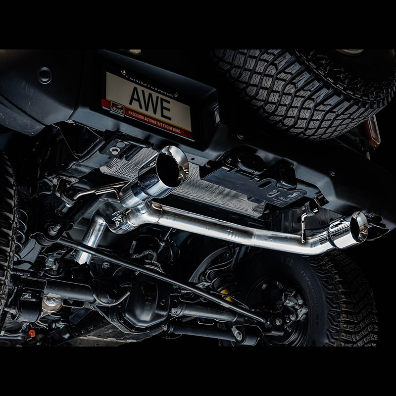 AWE Tuning | 0FG Cat-Back Exhaust (Dual 4.5" Chrome Tips) - Bronco 2.3T / 2.7T 2021-2023