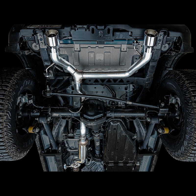 AWE Tuning | 0FG Cat-Back Exhaust (Dual 4.5" Chrome Tips) - Bronco 2.3T / 2.7T 2021-2023