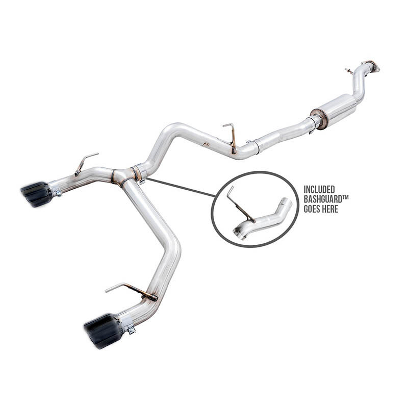 AWE Tuning | 0FG Cat-Back Exhaust (Dual 4.5" Black Tips) - Bronco 2.3T / 2.7T 2021-2023