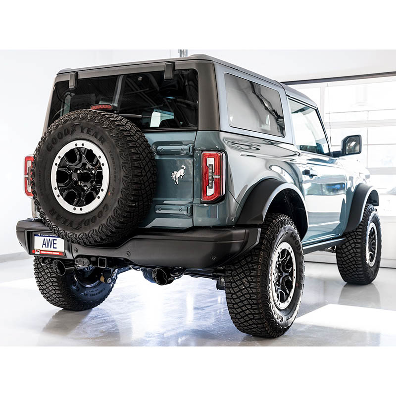 AWE Tuning | 0FG Cat-Back Exhaust (Dual 4.5" Black Tips) - Bronco 2.3T / 2.7T 2021-2023