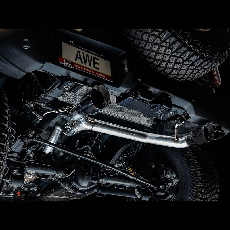 AWE Tuning | 0FG Cat-Back Exhaust (Dual 4.5" Black Tips) - Bronco 2.3T / 2.7T 2021-2023