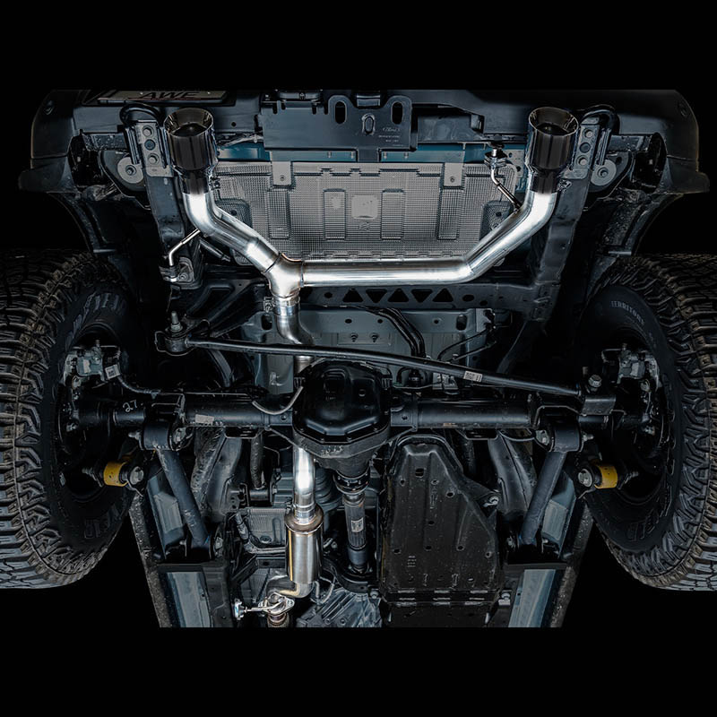 AWE Tuning | 0FG Cat-Back Exhaust (Dual 4.5" Black Tips) - Bronco 2.3T / 2.7T 2021-2023