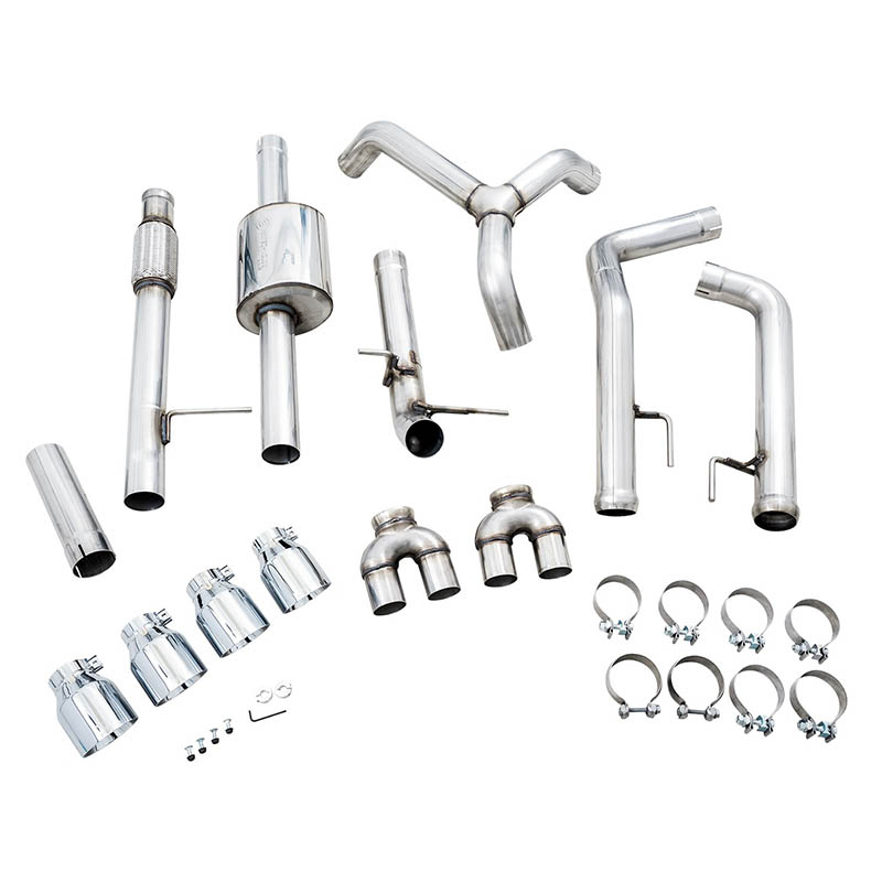 AWE Tuning | 0FG Cat-Back Exhaust Chrome Tips - Silverado / Sierra 1500 / Limited 5.3L 2019-2023