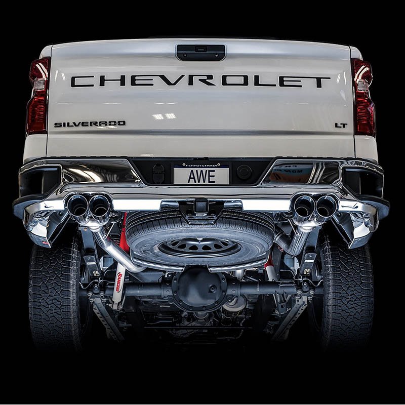 AWE Tuning | 0FG Cat-Back Exhaust Chrome Tips - Silverado / Sierra 1500 / Limited 5.3L 2019-2023