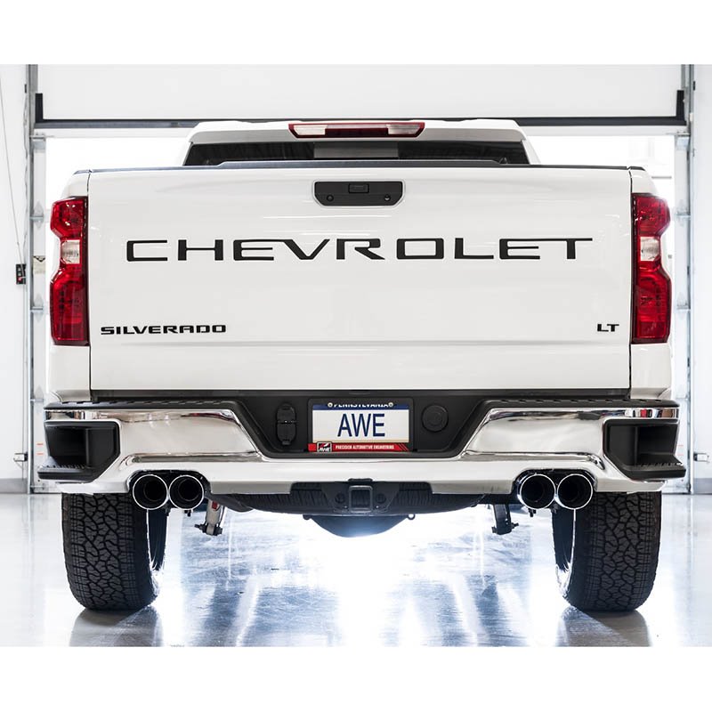 AWE Tuning | 0FG Cat-Back Exhaust Chrome Tips - Silverado / Sierra 1500 / Limited 5.3L 2019-2023