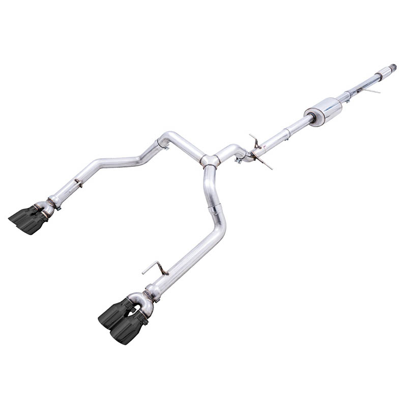 AWE Tuning | 0FG Cat-Back Exhaust Black Tips - Silverado / Sierra 1500 / Limited 5.3L 2019-2023