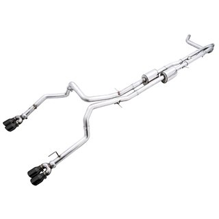AWE Tuning | 0FG Cat-Back Exhaust Black Tips - Silverado / Sierra 1500 / Limited 6.2L 2019-2023