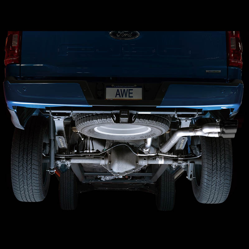 AWE Tuning | 0FG Cat-Back Exhaust (Dual Side Exit Chrome) - F-150 2.7T 2021-2023
