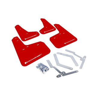 RallyArmor | RED Mud Flaps WHITE Logo - Focus 2012-2018